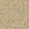 Squareburst Wallpaper by York Wallcoverings features an abstract pattern of beige and brown starburst shapes with radiating lines intersecting in a six-section grid, creating a symmetrical, textured effect reminiscent of wood grain or cracked earth.