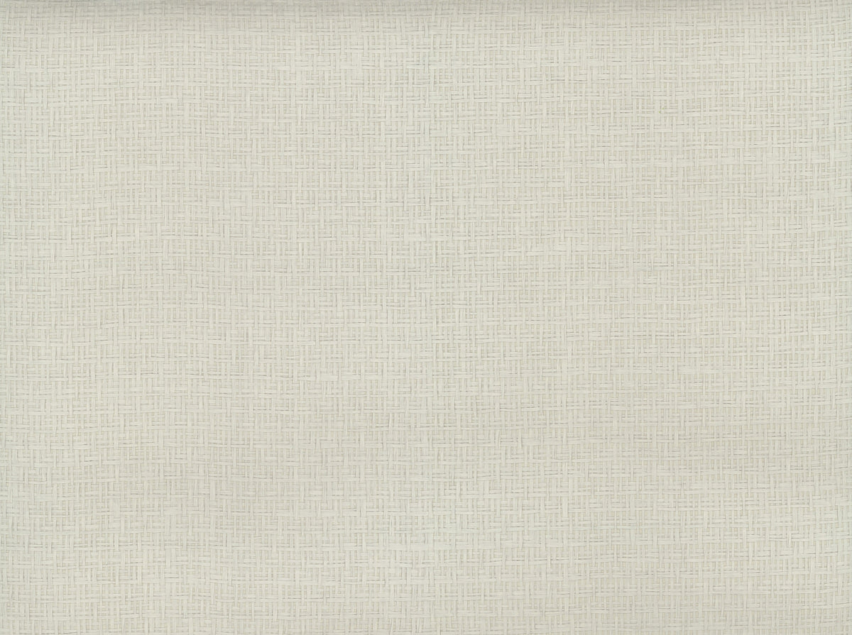 Ronald Redding Tatami Weave Wallpaper by York Wallcoverings features a light beige textured surface with a subtle crosshatch pattern reminiscent of linen or woven fabric. The even and neutral design makes it ideal for backgrounds or upholstery-inspired wall treatments.