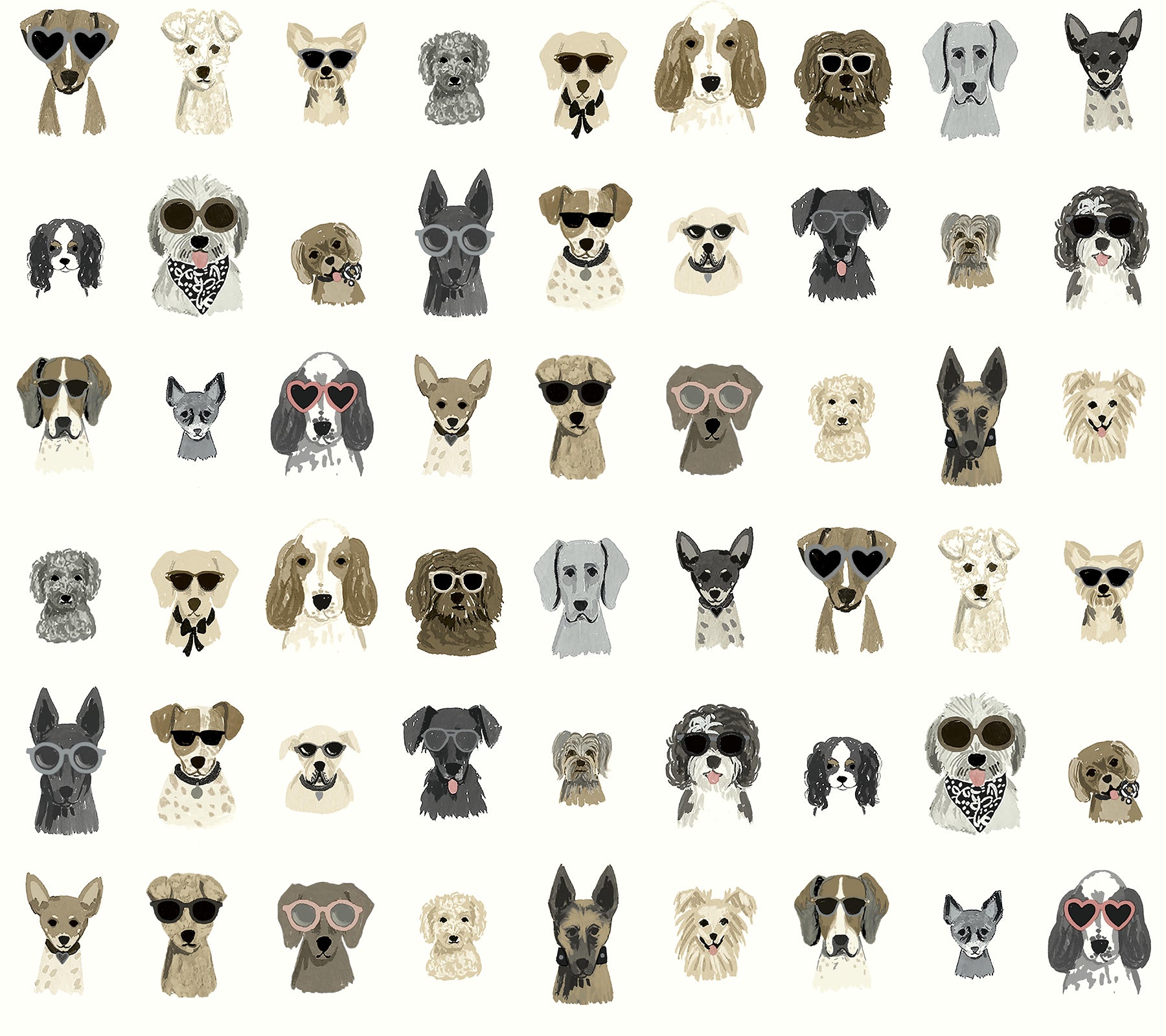 Rifle Paper Co. Dog Days Peel and Stick Wallpaper | York Wallcoverings