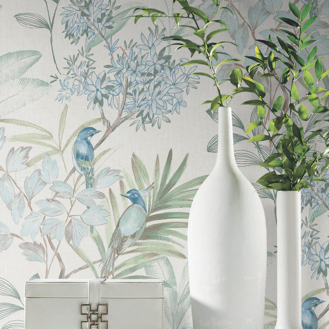 Handpainted Songbird Peel and Stick Wallpaper Peel and Stick Wallpaper York Wallcoverings   