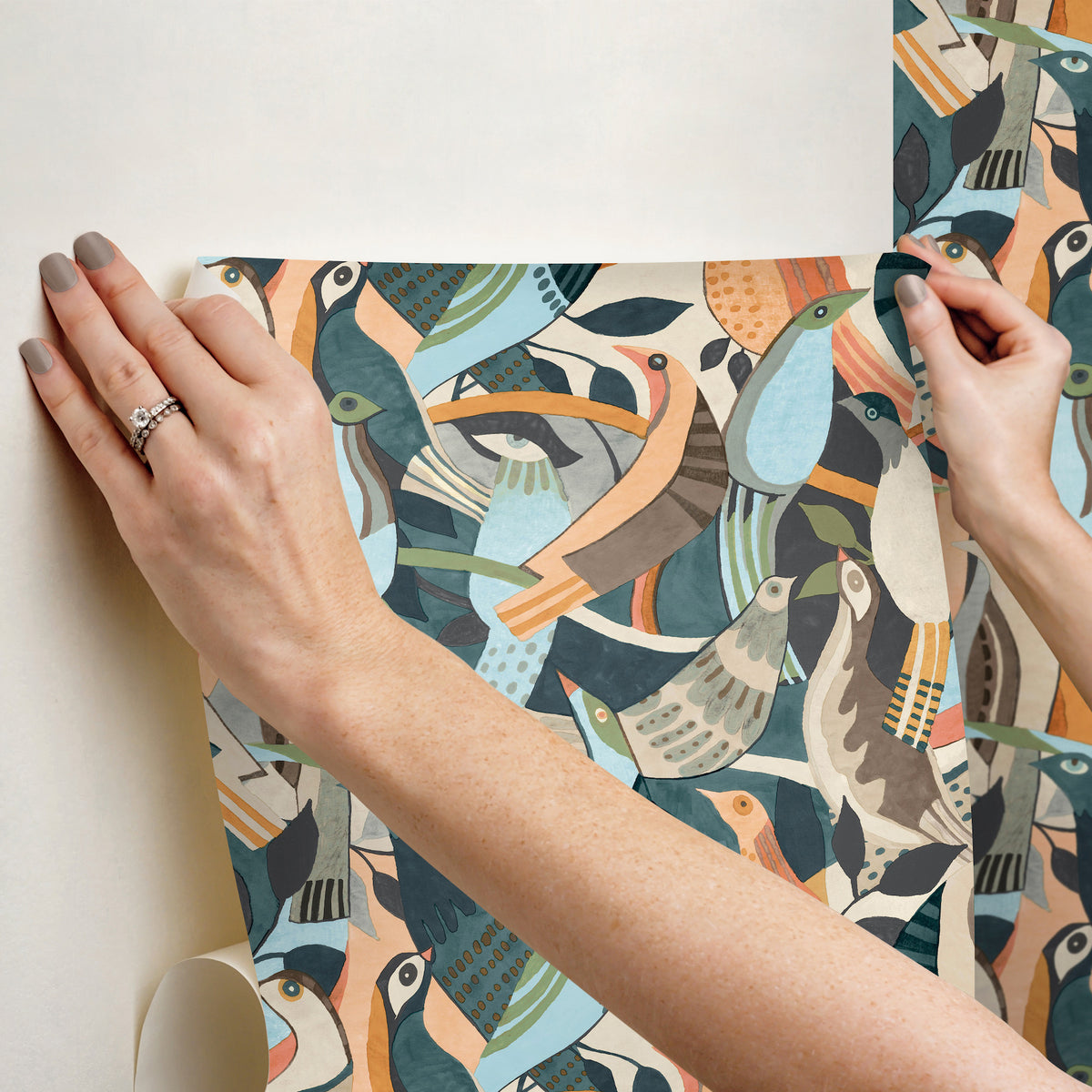 PSW1707RL-peel-and-stick-wallpaper-stick-application-step