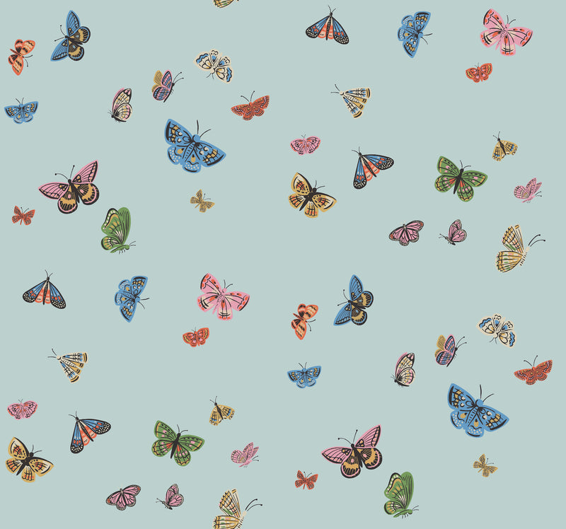 Butterfly House Wallpaper Wallpaper Rifle Paper Co. Roll Light Blue 