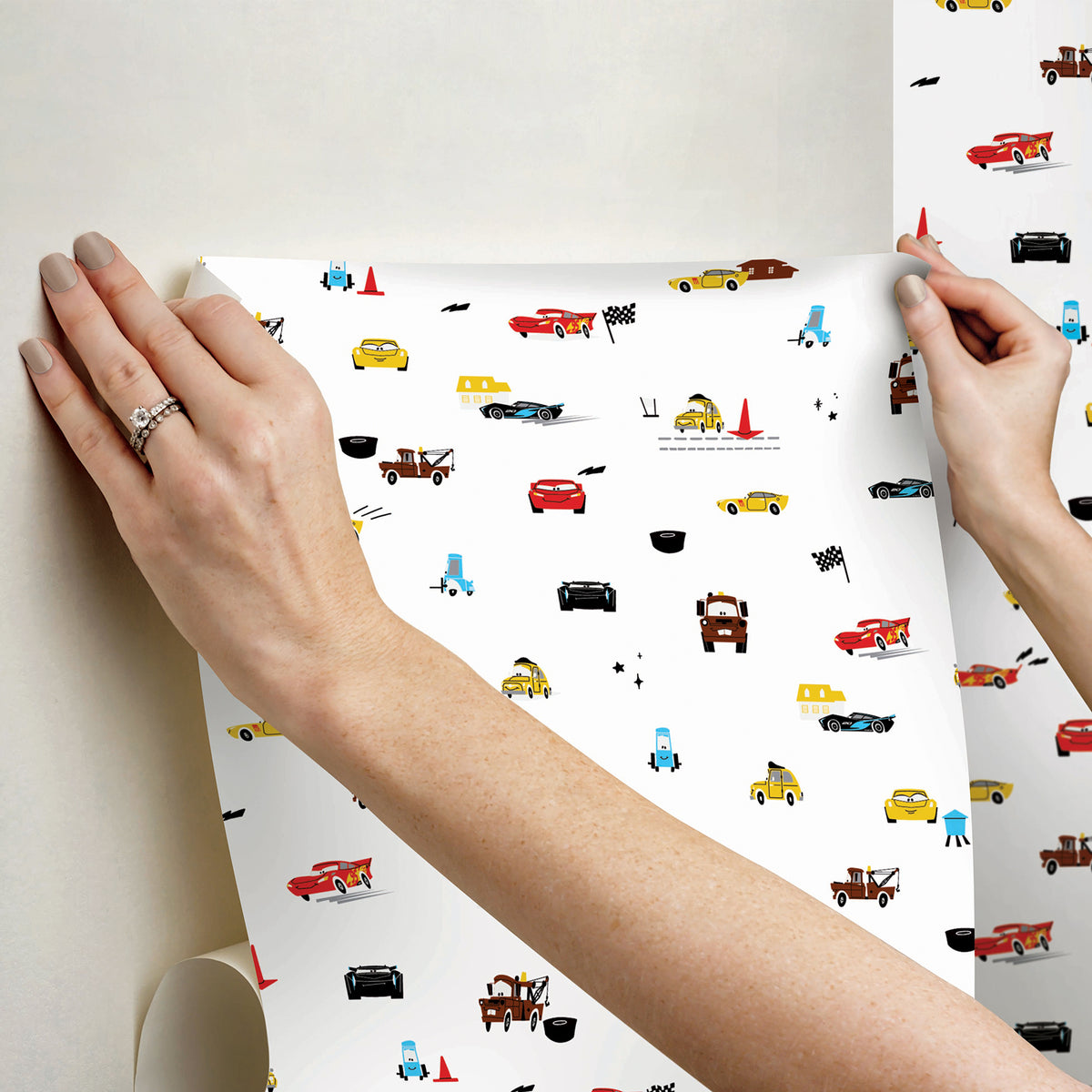 RMK12816PL-peel-and-stick-wallpaper-stick-application-step