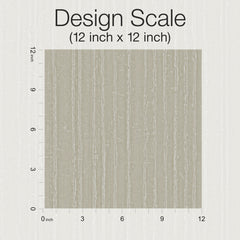 A 12-inch by 12-inch square sample of Ronald Redding Vintage Tin Wallpaper in tan, featuring a weathered, vertical-striped pattern with distressed white lines.