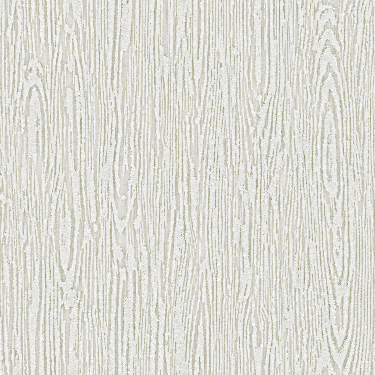 Ronald Redding Heartwood Wallpaper in off-white with a subtle, vertical wood grain texture.