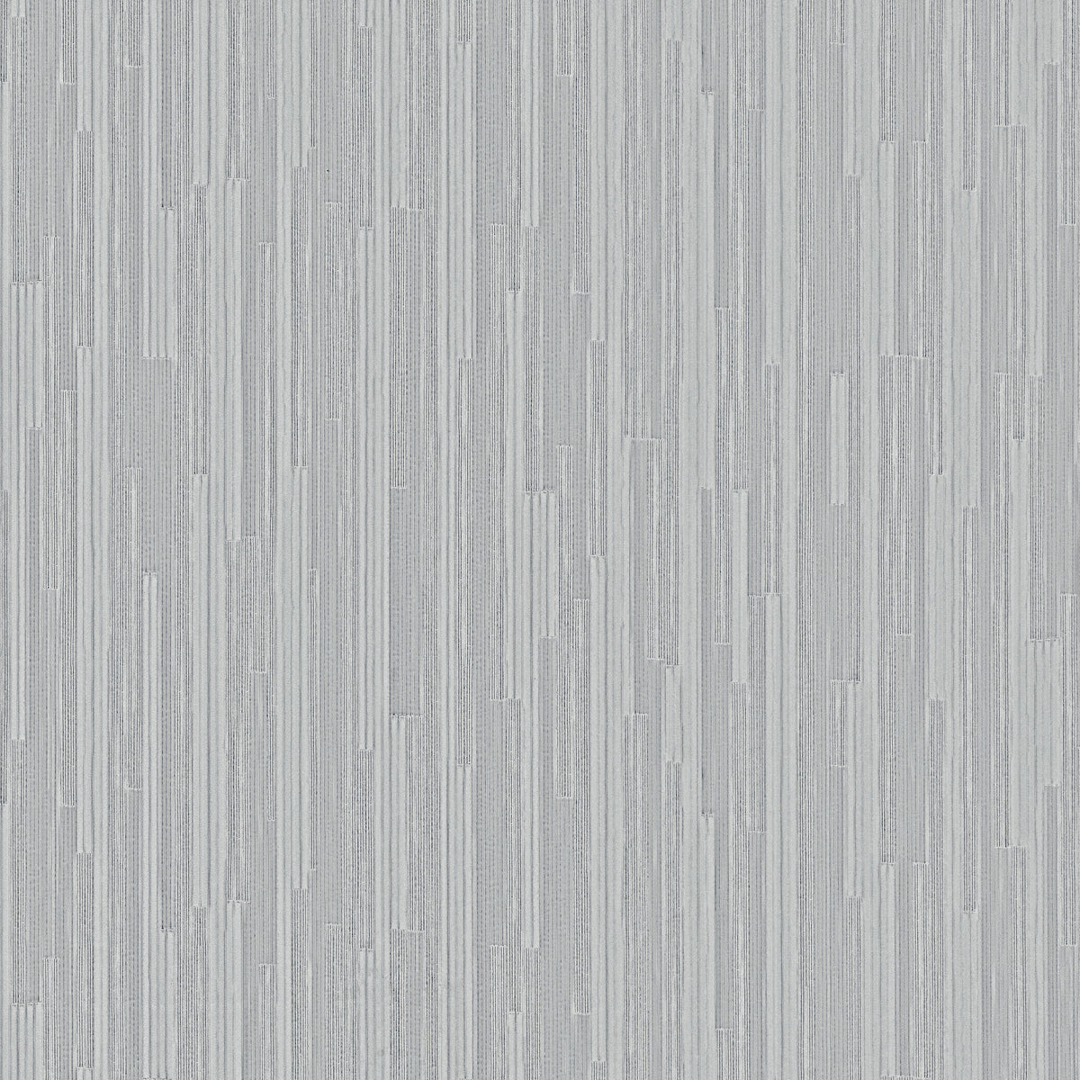 The Ronald Redding Newel Wallpaper by York Wallcoverings features vertical gray and white textured lines that create a subtle striped pattern, evoking the look of modern, minimalist wallpaper or fabric surfaces.