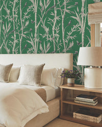 Bambou Toile Wallpaper Wallpaper York Wallcoverings   