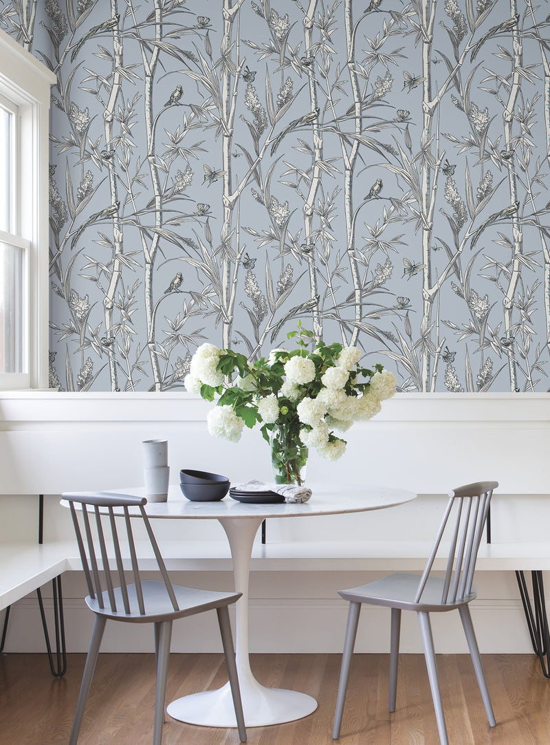 Bambou Toile Wallpaper Wallpaper York Wallcoverings   