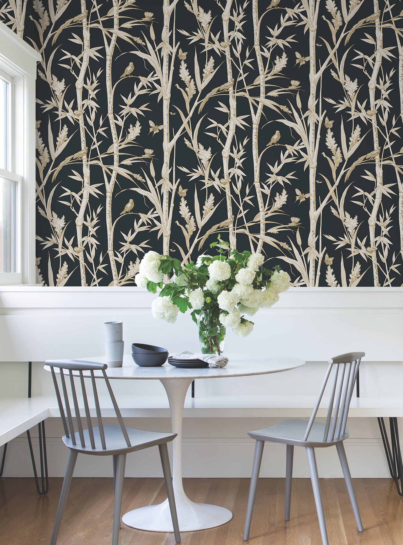 Bambou Toile Wallpaper Wallpaper York Wallcoverings   