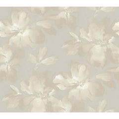 Midnight Blooms Wallpaper featuring soft, tonal floral blooms in shades of taupe and cream.