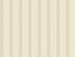 The Tilford Awning Stripe Wallpaper by York Wallcoverings features alternating vertical stripes in light and darker beige shades, with delicate white floral patterns accenting the lighter stripes.