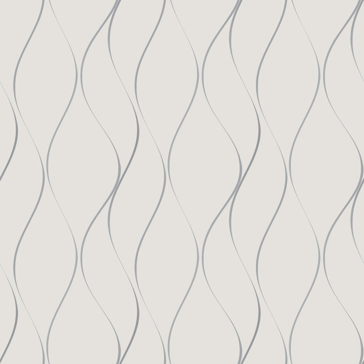 Introducing the Wavy Stripe Wallpaper from York Wallcoverings, featuring a seamless pattern of thin, wavy, vertical gray lines on a white background for a flowing, abstract, and minimalist aesthetic.