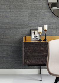 Shandong Charcoal Grasscloth Wallpaper Wallpaper A-Street Prints   