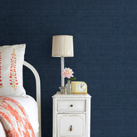 Peninsula Navy Sisal Wallpaper Wallpaper A-Street Prints   