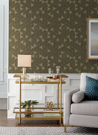 Fairbank Champagne Linen Geometric Wallpaper by Scott Living Wallpaper A-Street Prints   