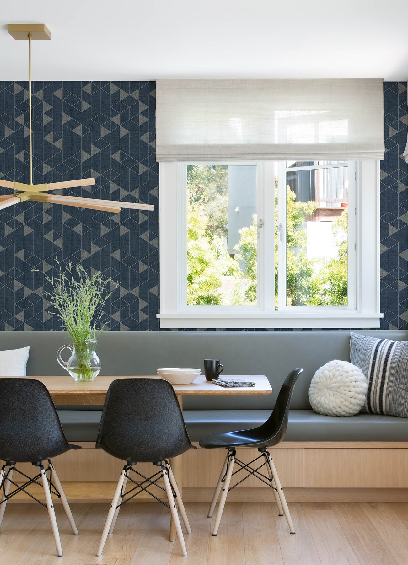 Fairbank Champagne Linen Geometric Wallpaper by Scott Living Wallpaper A-Street Prints   