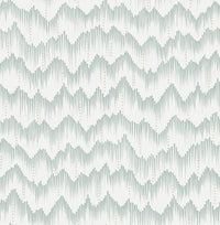 Holmby Seafoam Brushstroke Zigzag Wallpaper by Scott Living Wallpaper A-Street Prints Double Roll Seafoam 