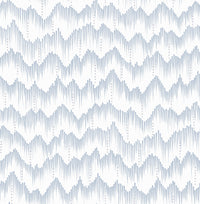 Holmby Seafoam Brushstroke Zigzag Wallpaper by Scott Living Wallpaper A-Street Prints Double Roll Light Blue 