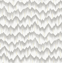 Holmby Seafoam Brushstroke Zigzag Wallpaper by Scott Living Wallpaper A-Street Prints Double Roll Grey 