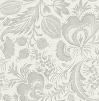 Culver Grey Jacobean Wallpaper by Scott Living Wallpaper A-Street Prints Double Roll Grey 