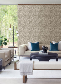 Culver Grey Jacobean Wallpaper by Scott Living Wallpaper A-Street Prints   