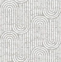 Trippet Grey Zen Waves Wallpaper by Scott Living Wallpaper A-Street Prints Double Roll Grey 