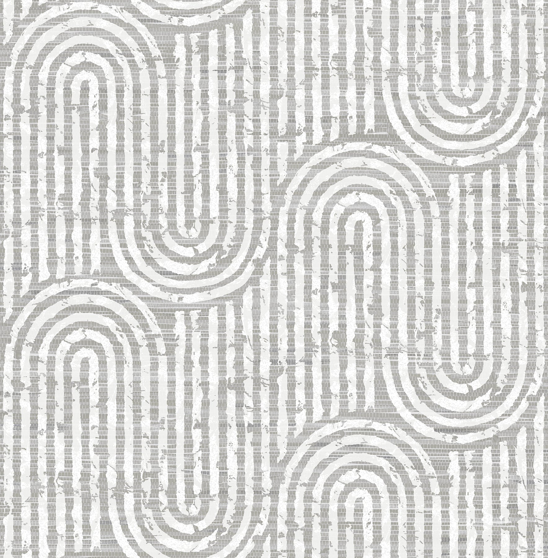 Trippet Grey Zen Waves Wallpaper by Scott Living Wallpaper A-Street Prints Double Roll Grey 