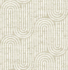 Trippet Grey Zen Waves Wallpaper by Scott Living Wallpaper A-Street Prints Double Roll Light Brown 