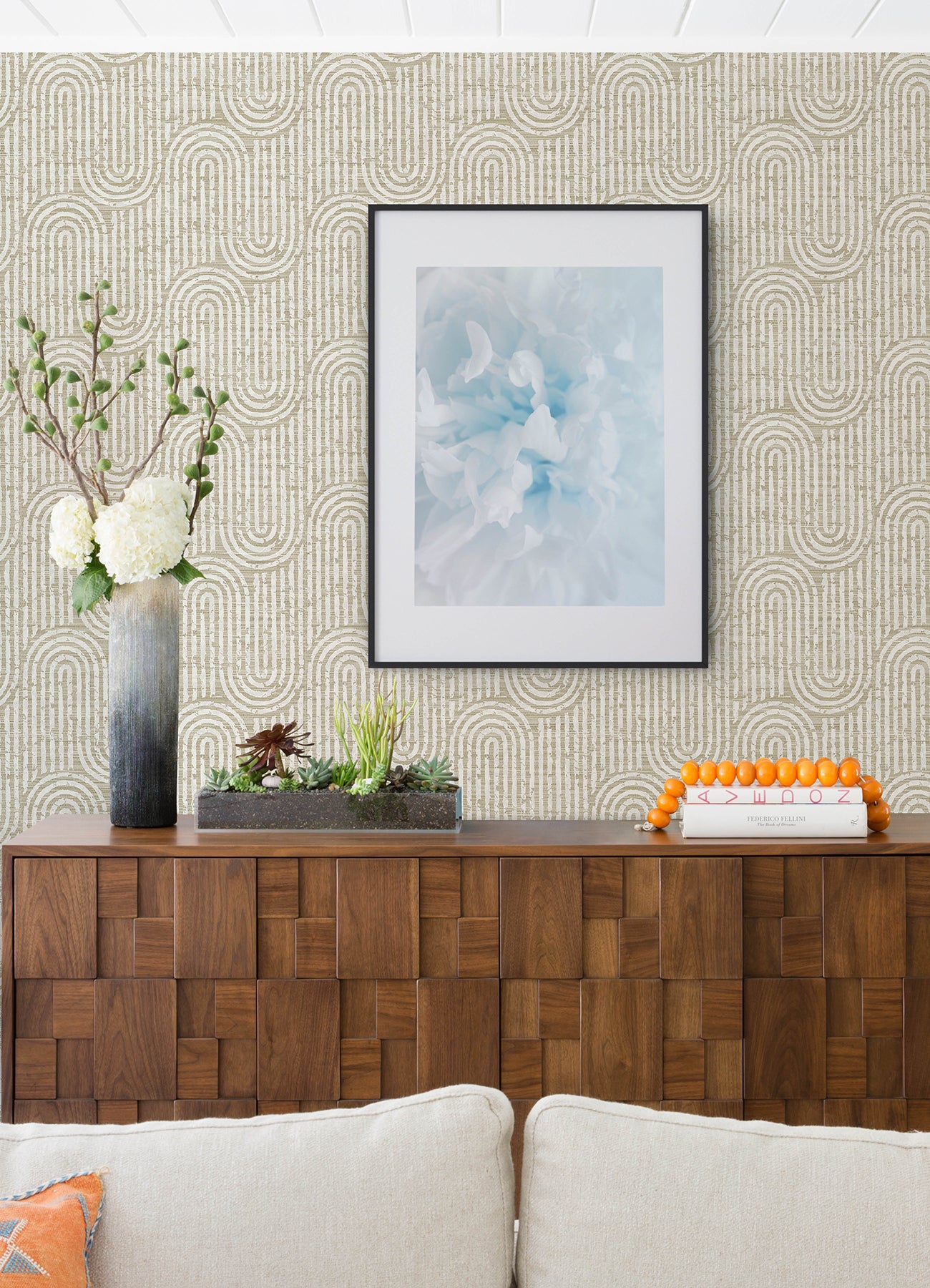 Trippet Grey Zen Waves Wallpaper by Scott Living Wallpaper A-Street Prints   