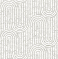 Trippet Grey Zen Waves Wallpaper by Scott Living Wallpaper A-Street Prints Double Roll Bone 