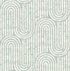 Trippet Grey Zen Waves Wallpaper by Scott Living Wallpaper A-Street Prints Double Roll Sage 