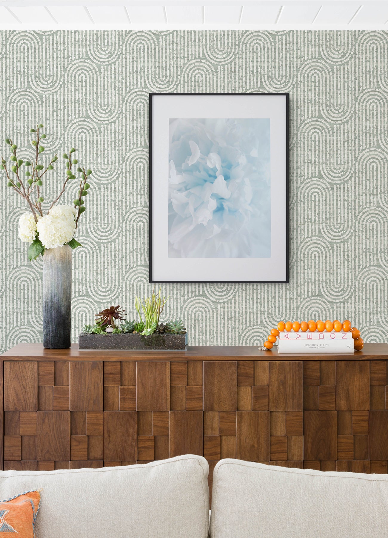 Trippet Grey Zen Waves Wallpaper by Scott Living Wallpaper A-Street Prints   