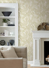 Brentwood Black Palm Leaves Wallpaper by Scott Living Wallpaper A-Street Prints   