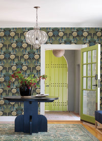 Mandeville Multicolor Tropical Paradise Wallpaper by Scott Living Wallpaper A-Street Prints   