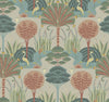 Mandeville Multicolor Tropical Paradise Wallpaper by Scott Living Wallpaper A-Street Prints Double Roll Pastel 