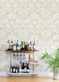 Getty Rasberry Jungle Damask Wallpaper by Scott Living Wallpaper A-Street Prints   