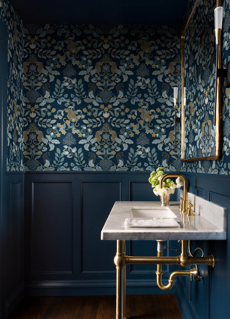 Getty Rasberry Jungle Damask Wallpaper by Scott Living Wallpaper A-Street Prints   