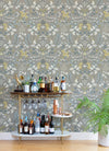 Getty Rasberry Jungle Damask Wallpaper by Scott Living Wallpaper A-Street Prints   