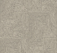 Mortenson Taupe Geometric Wallpaper by Scott Living Wallpaper A-Street Prints Double Roll Taupe 