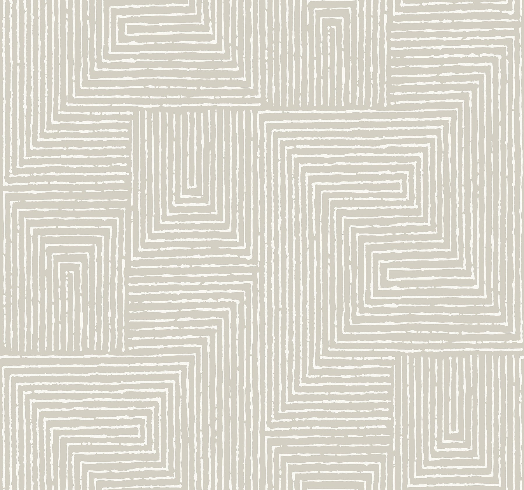 Mortenson Taupe Geometric Wallpaper by Scott Living Wallpaper A-Street Prints Double Roll Light Grey 