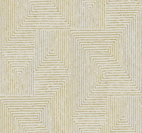 Mortenson Taupe Geometric Wallpaper by Scott Living Wallpaper A-Street Prints Double Roll Gold 