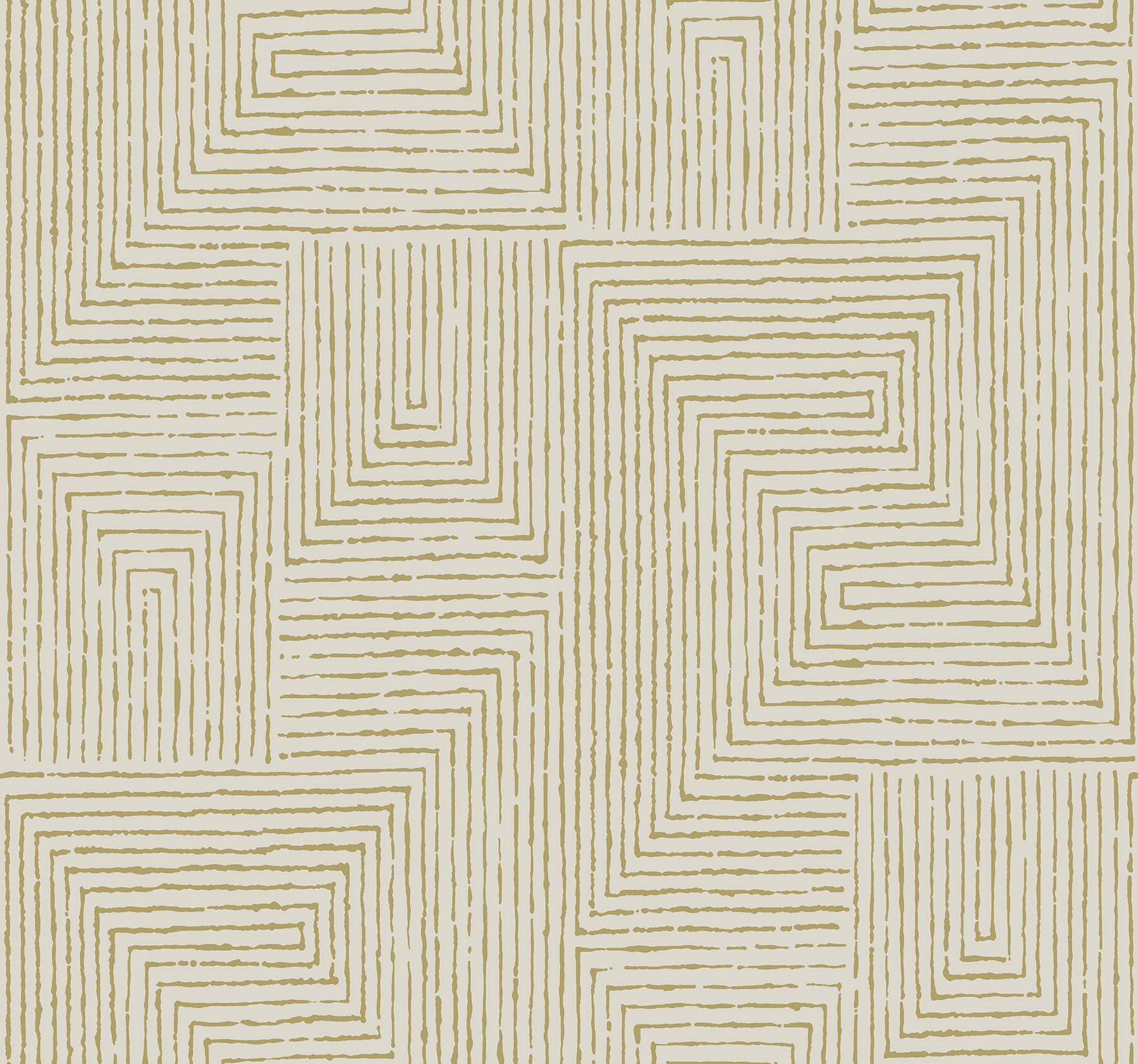 Mortenson Taupe Geometric Wallpaper by Scott Living Wallpaper A-Street Prints Double Roll Gold 