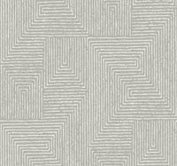 Mortenson Taupe Geometric Wallpaper by Scott Living Wallpaper A-Street Prints Double Roll Dove 