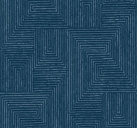 Mortenson Taupe Geometric Wallpaper by Scott Living Wallpaper A-Street Prints Double Roll Navy 