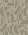 Carter Black Geometric Flock Wallpaper by Scott Living Wallpaper A-Street Prints Double Roll Light Brown 