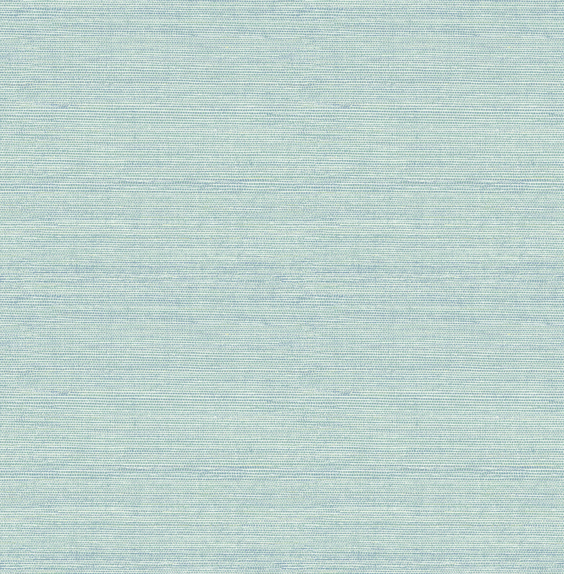 Agave Light Blue Faux Grasscloth Wallpaper Wallpaper A-Street Prints Double Roll Aqua 