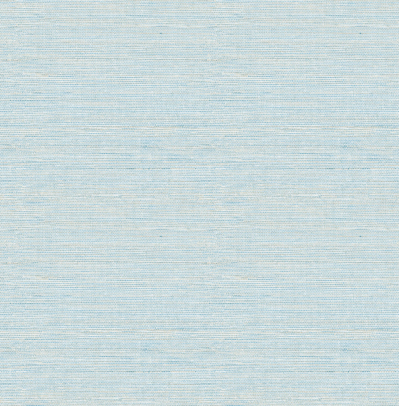 Agave Light Blue Faux Grasscloth Wallpaper Wallpaper A-Street Prints Double Roll Sky Blue 