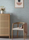 Benson Light Blue Faux Fabric Wallpaper Wallpaper A-Street Prints   