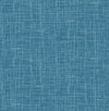 Emerson Blue Linen Wallpaper Wallpaper A-Street Prints Double Roll Blue 