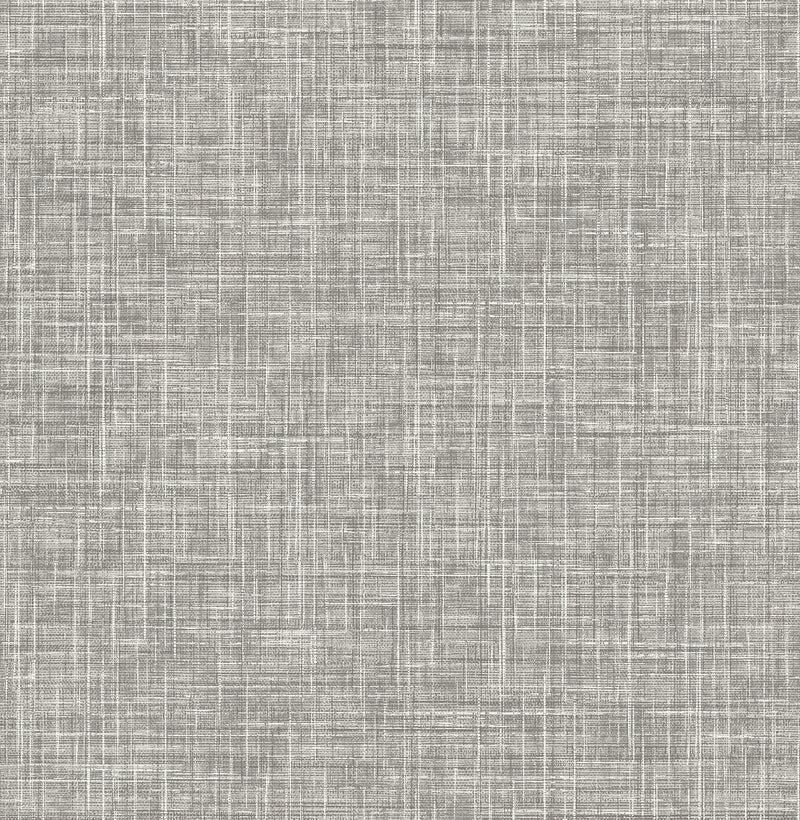 Emerson Blue Linen Wallpaper Wallpaper A-Street Prints Double Roll Grey 